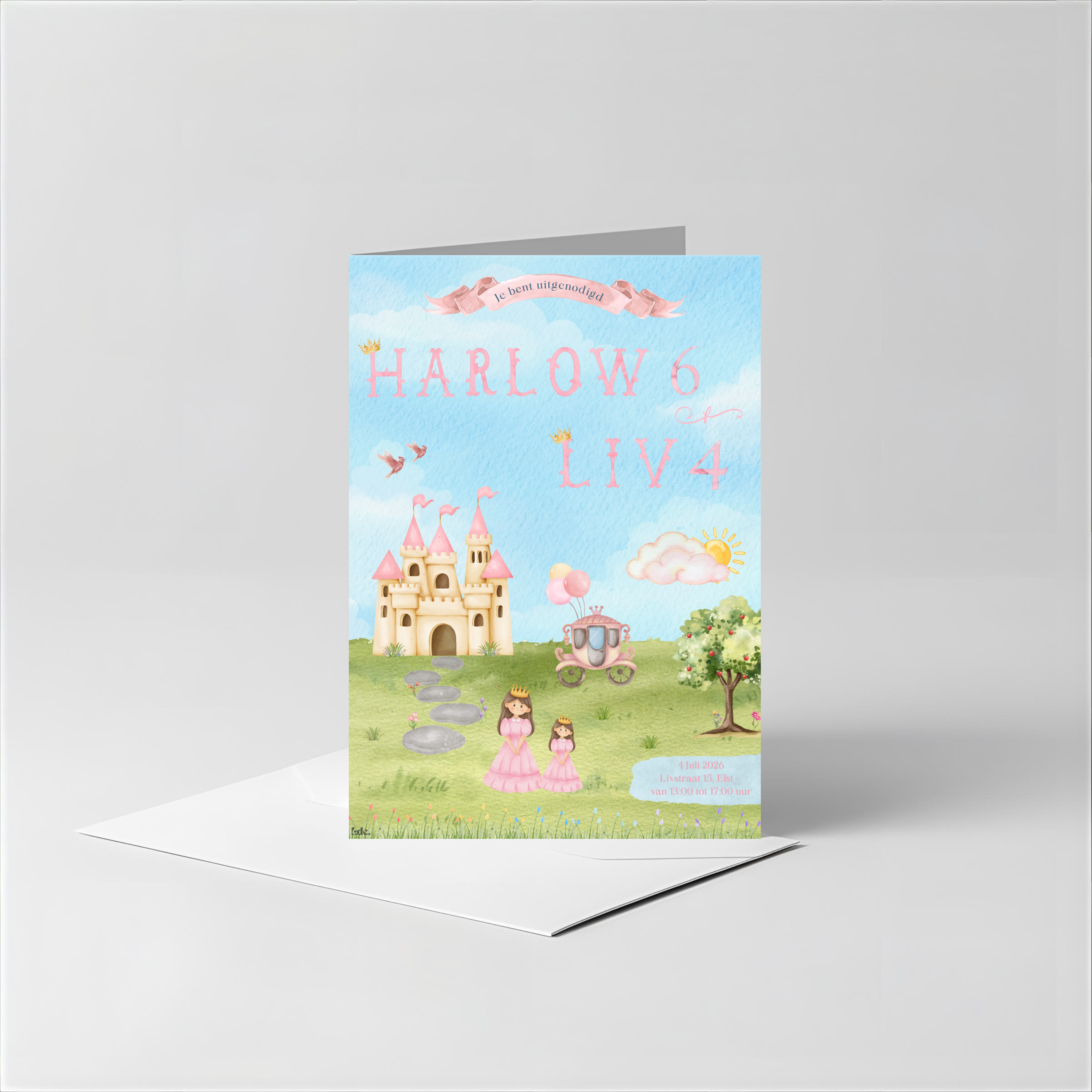 Magisch Prinsessen Kasteel | Duo Uitnodiging