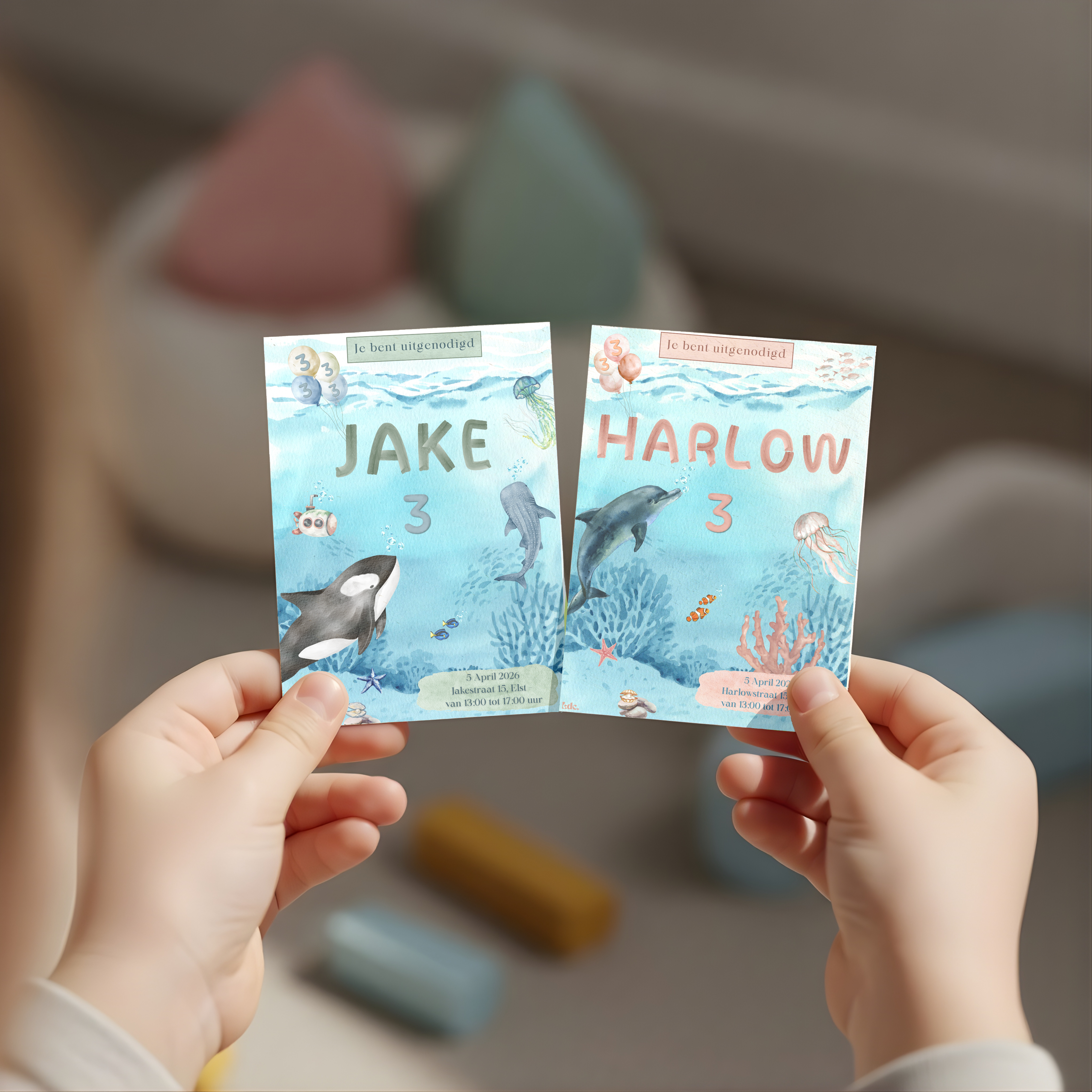 Under the Sea Verjaardagsuitnodiging | Meisjesfeestje