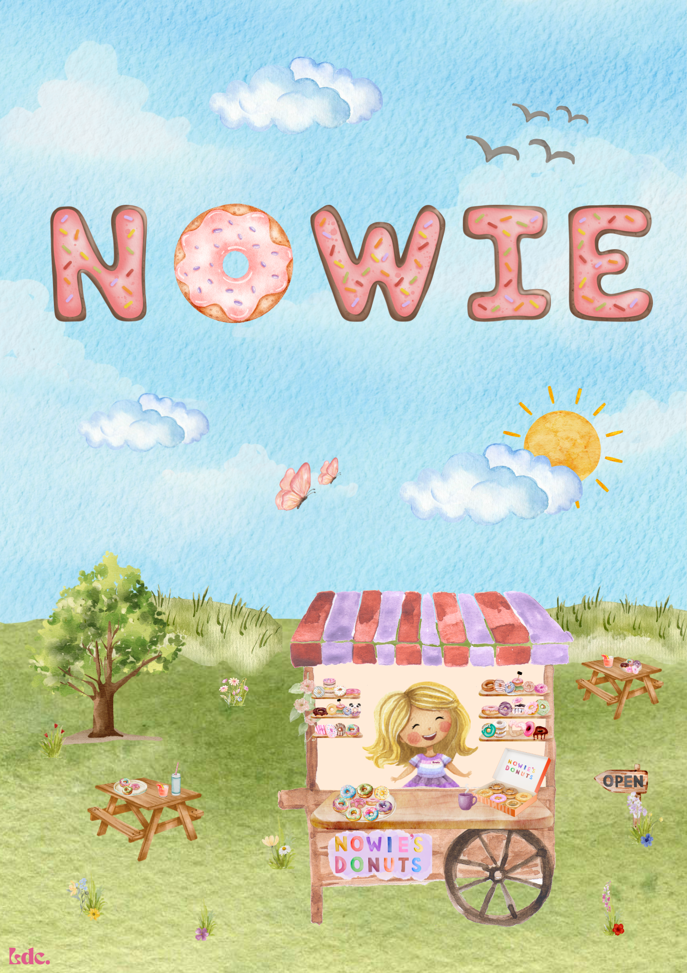 Gepersonaliseerde Kinderkamer Poster – Donut Paradijs