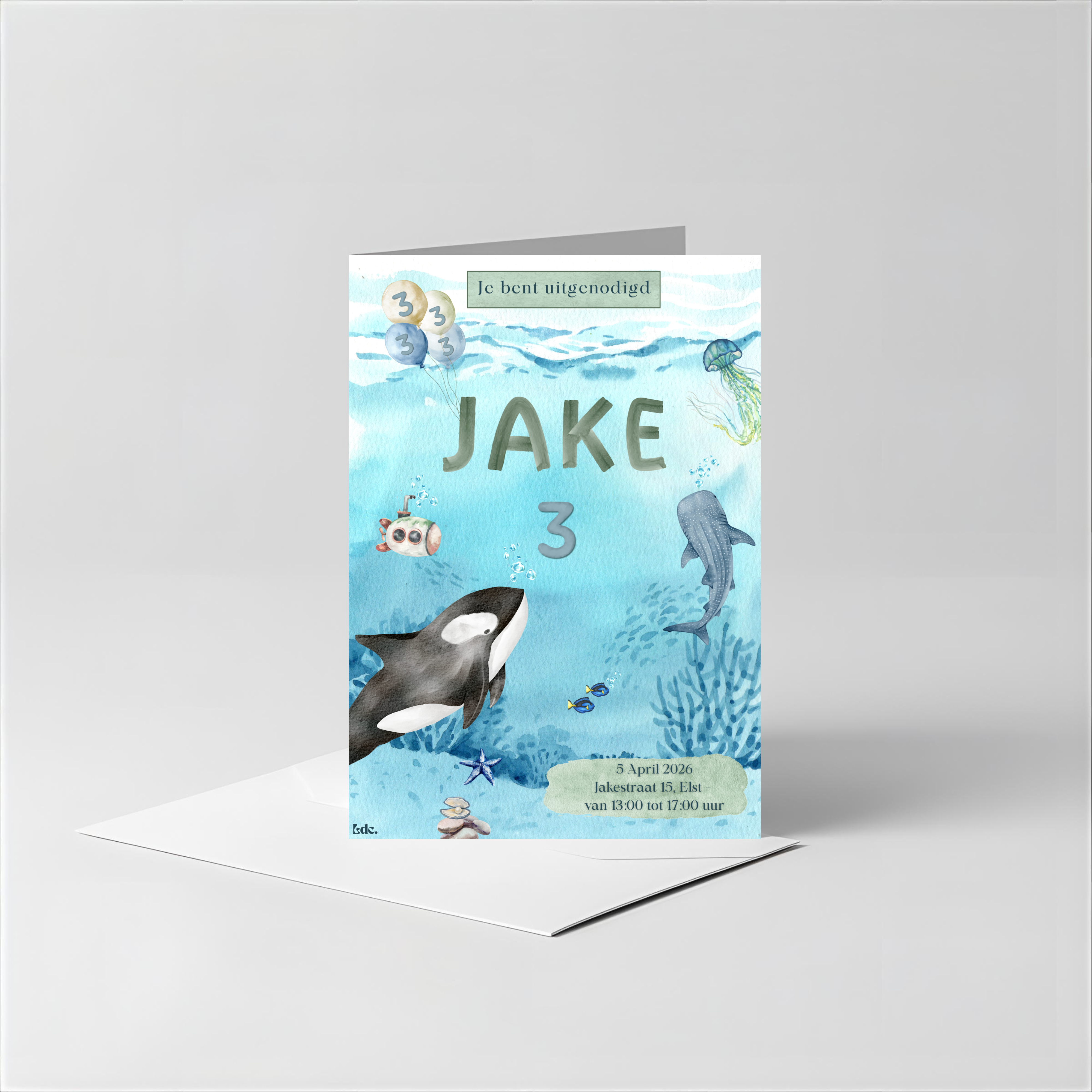 Ocean Adventure Verjaardagsuitnodiging | Jongensfeestje