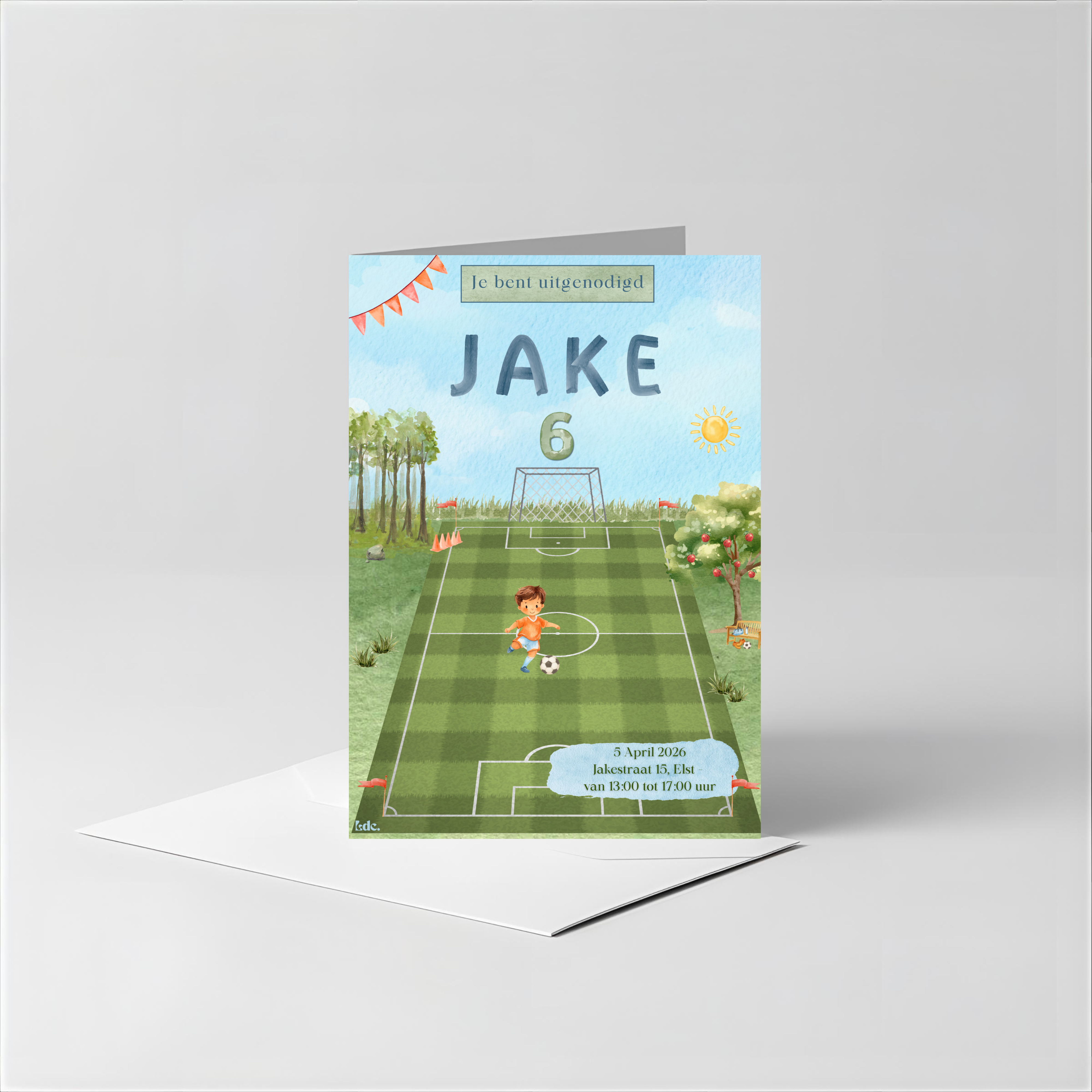 Voetbal Verjaardagsuitnodiging | Jongensfeestje