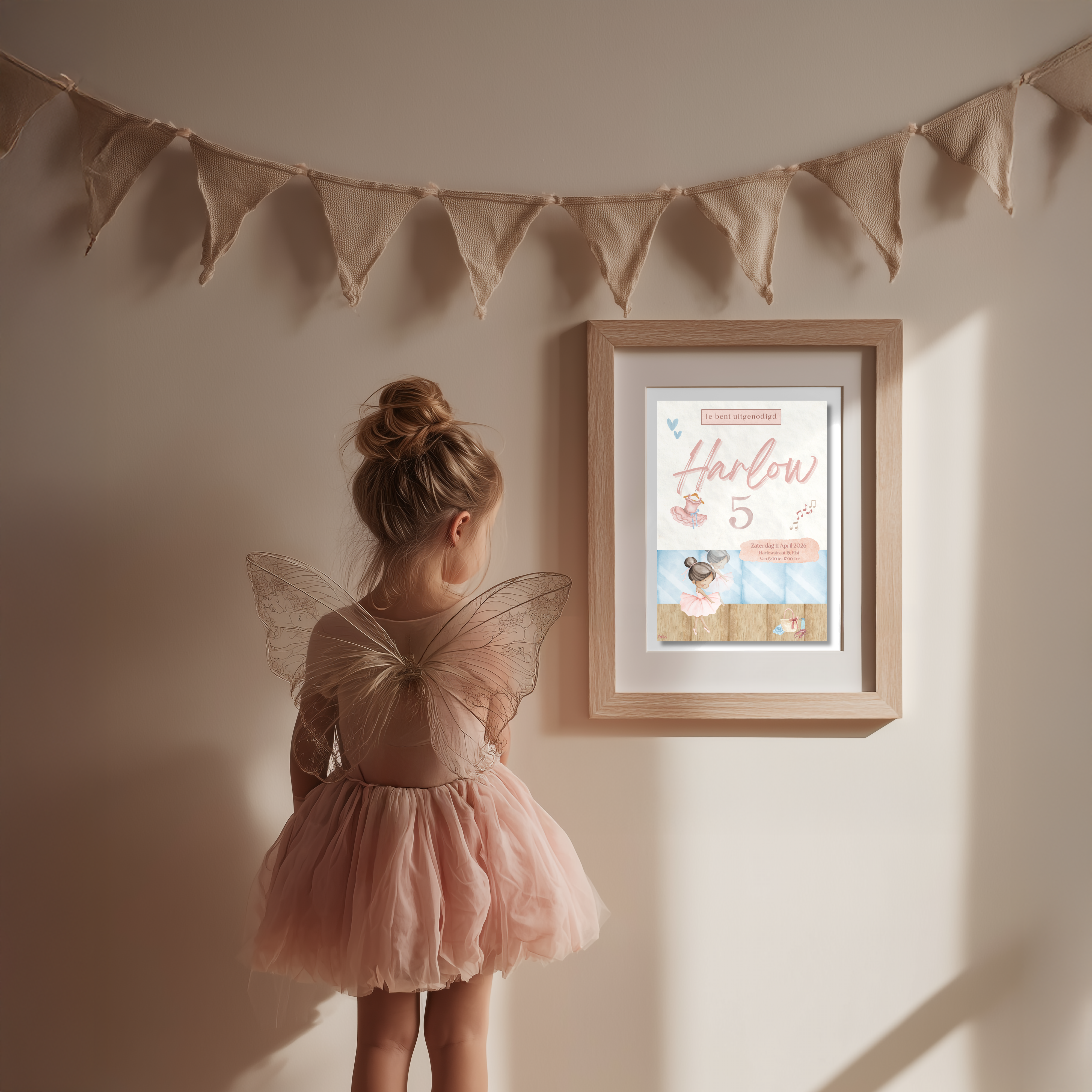 Ballerina Verjaardagsuitnodiging | Meisjesfeestje