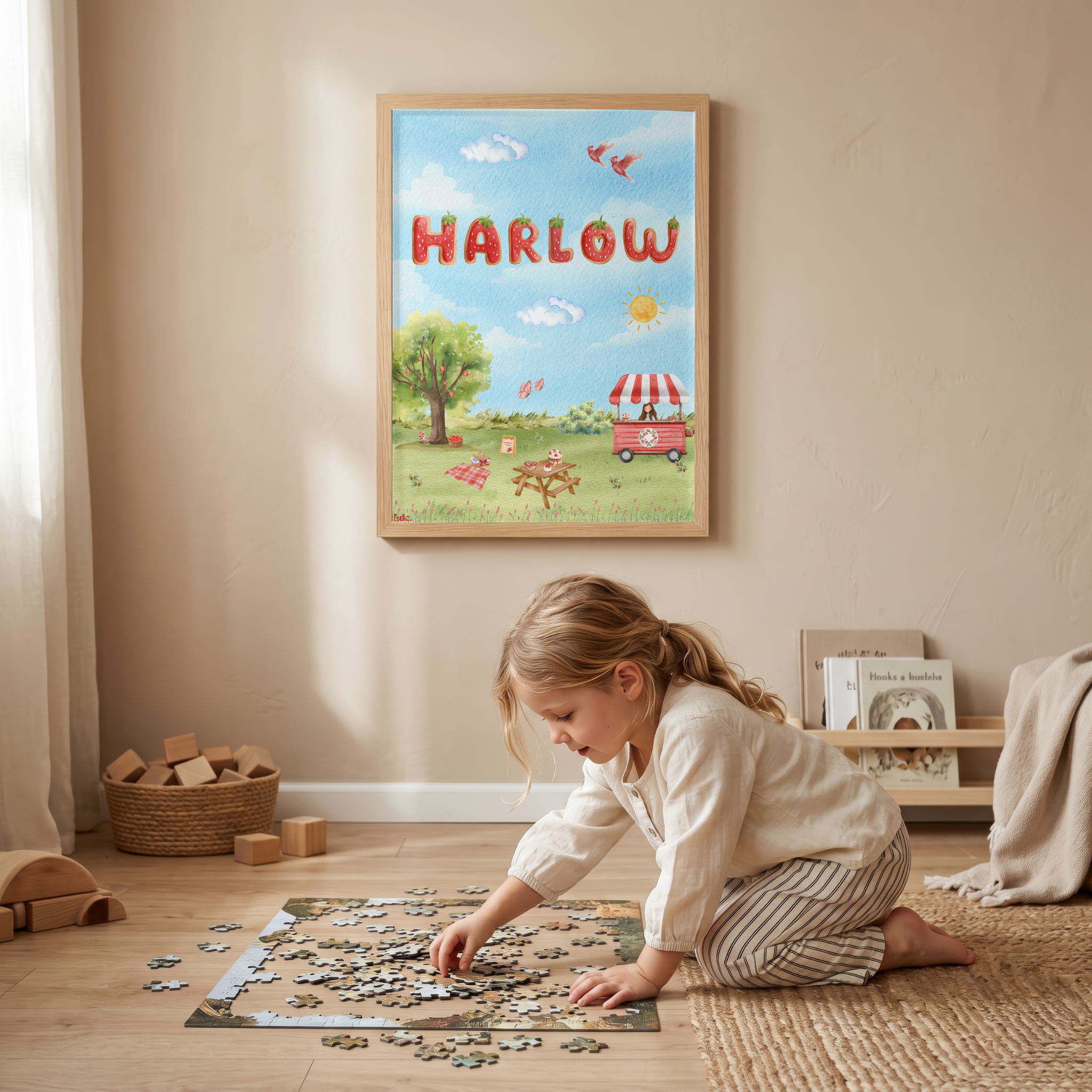 Gepersonaliseerde Kinderkamer Poster – Picknick Avontuur