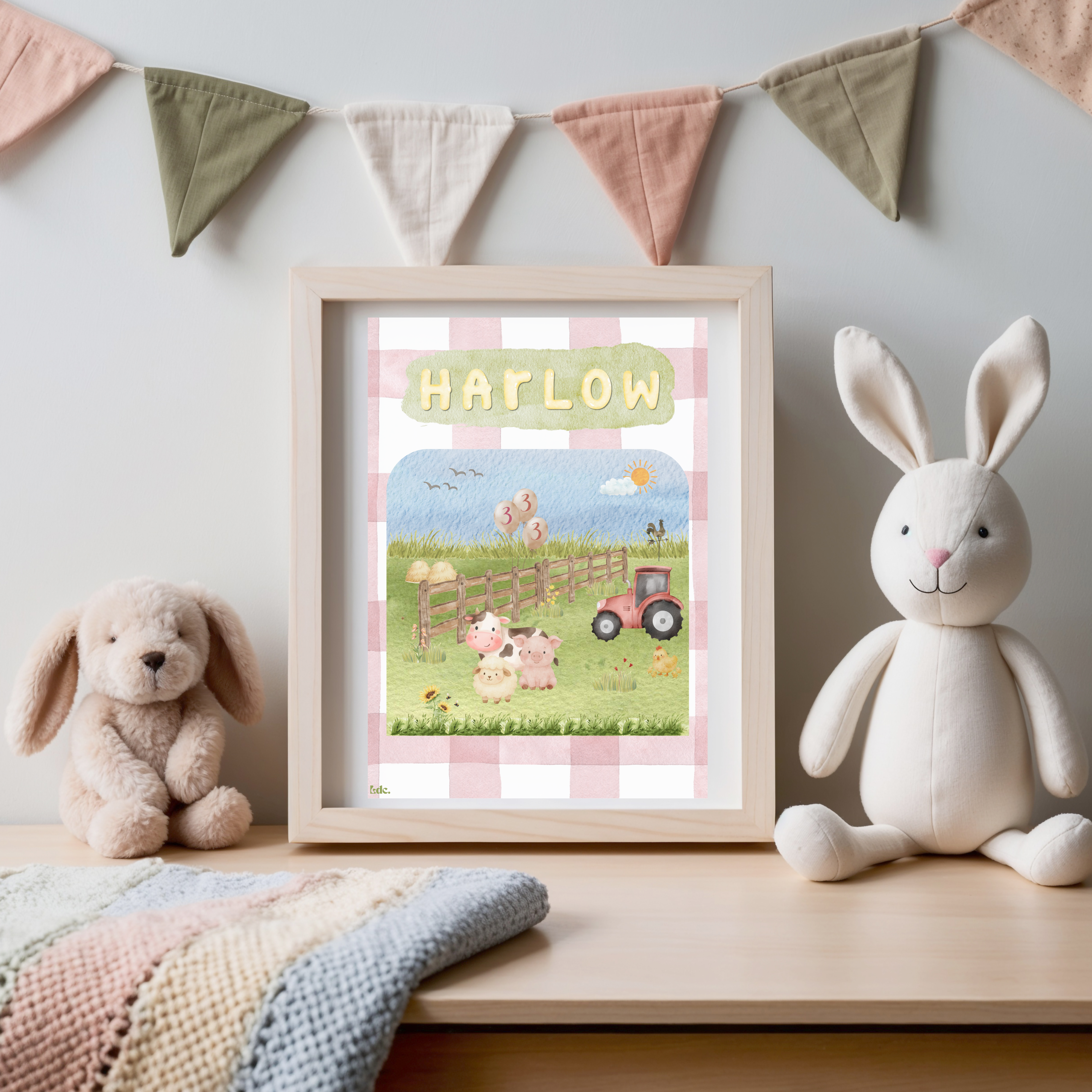 Gepersonaliseerde Kinderkamer Poster - Boerderij Avontuur